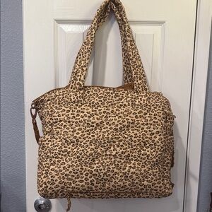 Beis Leopard Print Tote Bag